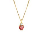 Elli - pendentif coeur pour femme love bond red avec cristaux en argent sterling plaqu or 925 colliers ...
