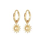 Elli - pendentif crole pour dames blogger tendance soleil boho en argent sterling plaqu or 925 croles ...