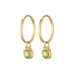 Elli premium - pendentif créole pour femme vert avec péridot en argent sterling 925 plaqué or créoles ... Elli premium - pendentif créole pour femme vert avec péridot en argent sterling 925 plaqué or créoles ...