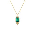 Elli premium - pendentif lgant pour dames avec quartz en 925 / 1000 argent massif plaqu or colliers ...