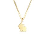 Elli - pendentif enfant lapin animal animal mignon et joueur en argent sterling 925 colliers 1 pieces ...