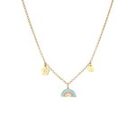 Elli - pendentif fleur c?ur arc - en - ciel pour enfant avec cristaux et mail en argent sterling 925 ...