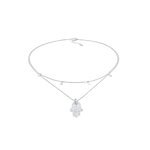Elli - pendentif de main hamsa pour femme avec cristaux de zirconium en argent sterling 925 colliers ...