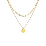 Elli premium - pendentif plaque de couche pour dames chane de figaro en argent 925 colliers 1 pieces ...