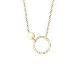 Elli - pendentifs plaquettaire cercle geo minimal collier femme - (925 / 1000) argent colliers 1 pieces ...