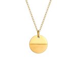 Elli - pendentif plaquette pour dames look geo matte en 925 / 1000 argent massif colliers 1 pieces female ...