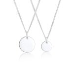 Elli - pendentif de plaquette mre et enfant ensemble basic trend collier femme - (925 / 1000) argent ...