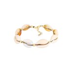 Elli - plage t coquillage kauri bracelet femme plaqu or argent (925 / 1000) bracelets 1 pieces female ...