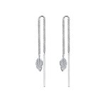 Elli - plume pull - through trend boucles d'oreilles femme - argent (925 / 1000) boucles d'oreilles 1 ...