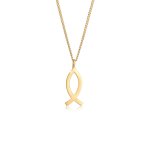 Elli - poisson pendentif rligion connexion collier enfant - (925 / 1000) argent colliers 1 pieces female ...