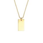 Elli - rectangle pendentif go basic minimal collier femme - (925 / 1000) argent colliers 1 pieces female ...
