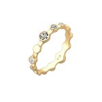 Elli - femmes go color plaqu or avec cristaux en argent sterling 925 bagues 1 pieces female