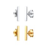 Elli - set go basic minimal clous d'oreille femme - (925 / 1000) argent plaqu or boucles d'oreilles ...