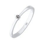 Elli - solitaire classique cristal 925 argent bagues 1 pieces female