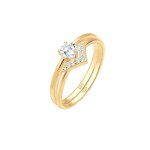 Elli - solitaire triangle go zirconia cristaux de zircone 925 argent bagues 1 pieces female