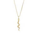 Elli - tendance pendentif serpent pour femme avec cristaux de zirconium en argent sterling 925 plaqu ...