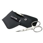 Erbe - manicure set pocket case range  siena , black, 3 pcs. kit manucure 1 pieces unisex