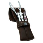 Erbe - manikre set taschen - etui mit stecklasche serie mountain bear, braun, 4 - tlg. kit manucure ...