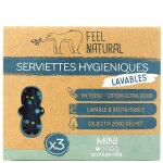 Feel natural - lot de 3 serviettes hyginiques lavables hygine intime 1 pieces female
