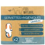 Feel natural - lot de 3 serviettes hyginiques lavables hygine intime 1 pieces female