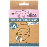 Feel natural - lot de 6 disques dmaquillants lavables dmaquillant yeux 1 pieces female