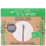 Feel natural - bote 200 cotons tiges blanc bambou soin des oreilles 1 pieces unisex