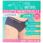 Feel natural - culotte menstruelle classique noir sous - vtements menstruels 1 pieces female