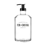 Fer  cheval - flacon verre serigraphie accessoires salle de bain 1 pieces unisex