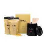 Fleeky - kit d'pilation complet - chauffe - cire avec perles rasoir et produits dpilatoires 1 pieces ...