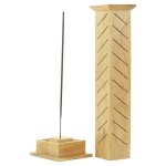 Galeo - support encens bton colonne bois clair diffuseurs et parfums d'intrieur 1 pieces unisex