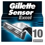 Gillette lames de rasoir lames de rasoir pour homme gillette sensor excel, x 10