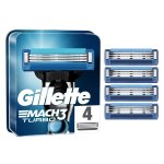 Gillette lames de rasoir gillette mach3 turbo recharges de lamesde rasoir pour homme, 4units
