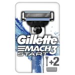 Gillette rasoirs gillette mach3 start rasoir pour homme avec manche aqua - grip - 2 lames