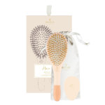 Bachca accessoires cheveux coffret cheveux - brosse sanglier nylon + miroir bois + pochette coton Bachca accessoires cheveux coffret cheveux - brosse sanglier nylon + miroir bois + pochette coton