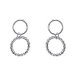 Heideman - boucles d'oreille surae couleur argente polie boucles d'oreilles 1 pieces female
