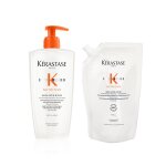 Krastase - nutritive bain satin riche flacon pompe rechargeable et recharge shampooing 1 pieces unisex ...