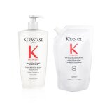 Krastase - premire bain dcalcifiant flacon pompe rechargeable et recharge shampooing 1 pieces unisex ...
