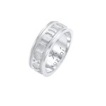 Kuzzoi - bague pour homme chiffres romains tendance solide oxyde en argent sterling 925 bijoux homme ...