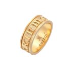 Kuzzoi - bague pour homme chiffres romains tendance solide oxyde en argent sterling 925 bagues 1 pieces ...