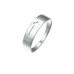 Kuzzoi - bague hommes croix or blanc 585 bijoux homme 1 pieces male