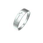 Kuzzoi - bague hommes croix or blanc 585 bijoux homme 1 pieces male