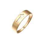 Kuzzoi - kuzzoi bague hommes symbole croix 375 or jaune communion / confirmation or bijoux homme 1 pieces ...