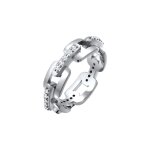 Kuzzoi - kuzzoi bague à maillons hommes zirconia taille diamant blanc 925 argent sterling argent fête ... Kuzzoi - kuzzoi bague à maillons hommes zirconia taille diamant blanc 925 argent sterling argent fête ...