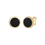 Kuzzoi - boucles d'oreilles de base cercle geo émail 925 argent boucles d'oreilles 1 pieces male Kuzzoi - boucles d'oreilles de base cercle geo émail 925 argent boucles d'oreilles 1 pieces male
