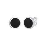 Kuzzoi - boucles d'oreilles de base cercle geo émail 925 argent boucles d'oreilles 1 pieces male Kuzzoi - boucles d'oreilles de base cercle geo émail 925 argent boucles d'oreilles 1 pieces male