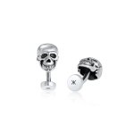 Kuzzoi - bouton de la mort trend massif boutons de manchette homme - (925 / 1000) argent bijoux homme ...