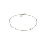Kuzzoi - bracelet hommes boules chane  billes cristaux de verre taille xirius blanc argent sterling ...