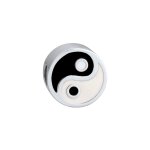 Kuzzoi - kuzzoi charm hommes yin & yang namel noir blanc argent sterling 925 bijoux homme 1 pieces male ...