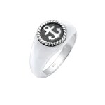 Kuzzoi - chevalire ancre bague hommes - (925 / 1000) argent bijoux homme 1 pieces male
