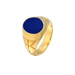 Kuzzoi - chevalière de base pour homme - bleu ovale avec émail en argent sterling 925 plaqué or bagues ... Kuzzoi - chevalière de base pour homme - bleu ovale avec émail en argent sterling 925 plaqué or bagues ...